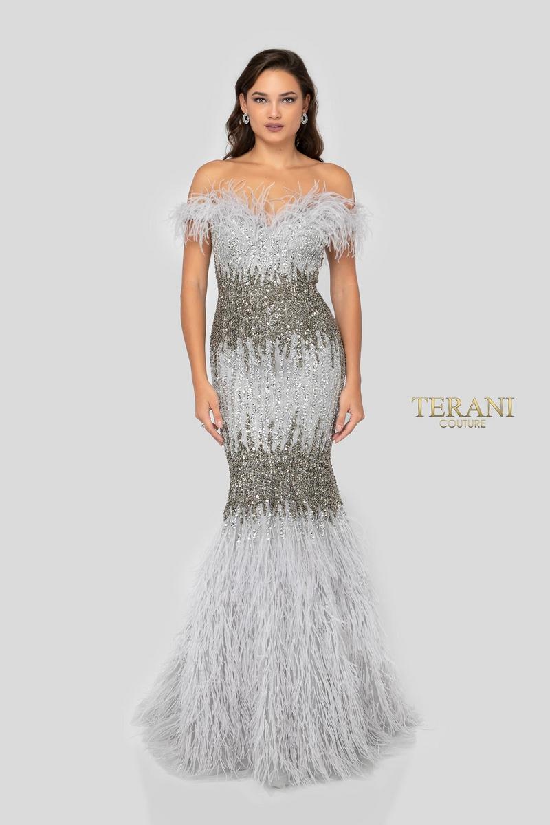 Terani Beaded Evening Gown 1911GL9512 - Image 8