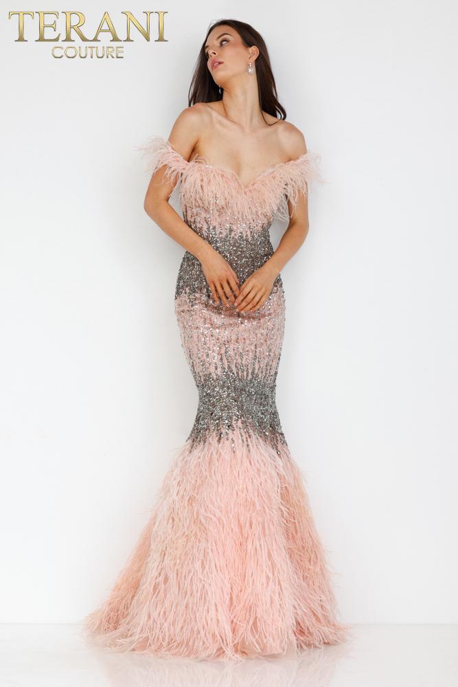 Terani Beaded Evening Gown 1911GL9512 - Image 9
