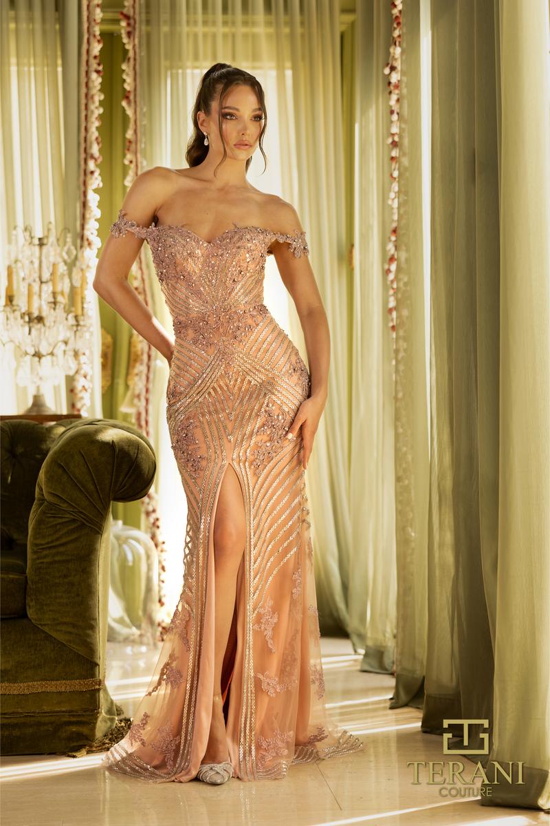 Terani Beaded Evening Gown 1912GL9572 - Image 9