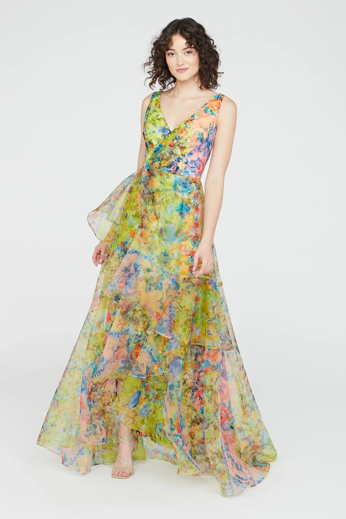 Theia Couture Organza Long Dress 88113106