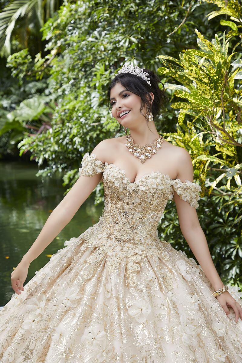 Vizcaya by Morilee 3D Floral Quince Dress 89289 - Image 4