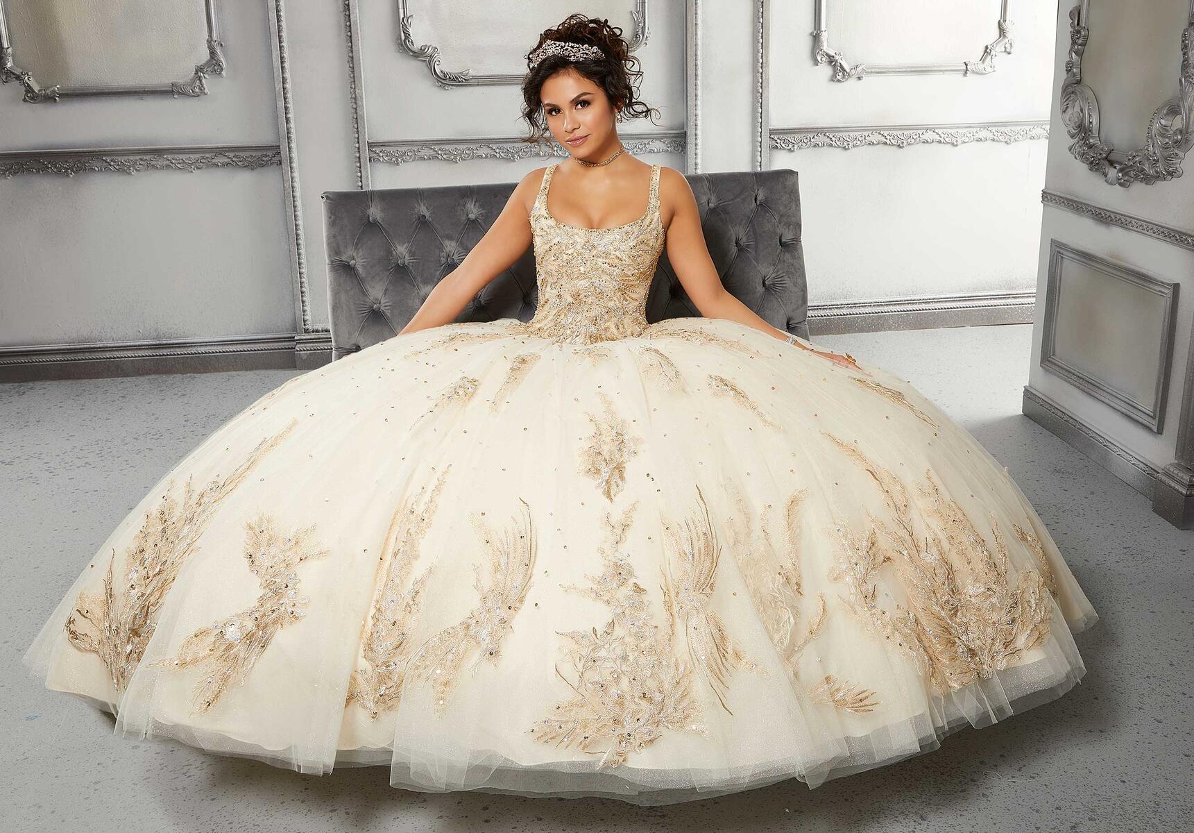Vizcaya by Morilee Gilded Lace Quince Dress 89311 - Image 5