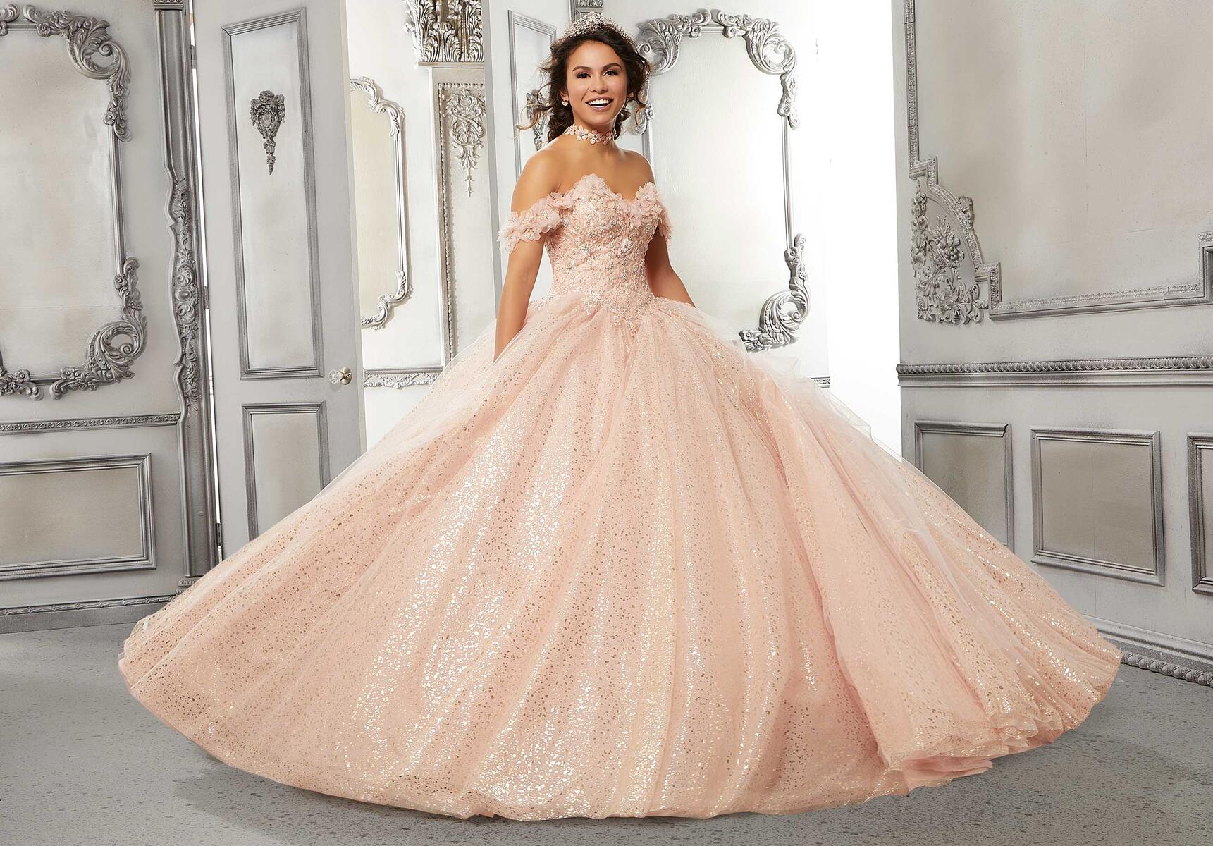 Vizcaya by Morilee Metallic Embroidered Quince Dress 89323 - Image 4