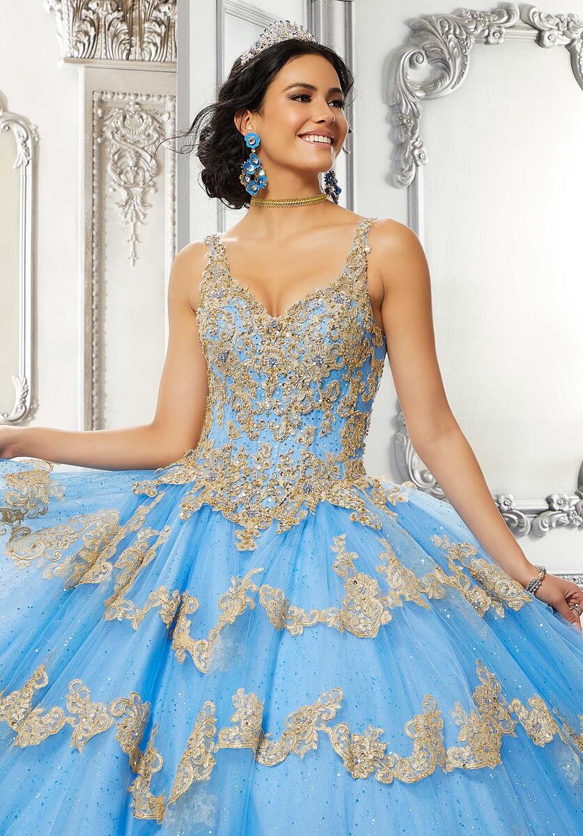 Vizcaya by Morilee Contrasting Lace Quince Dress 89324 - Image 4