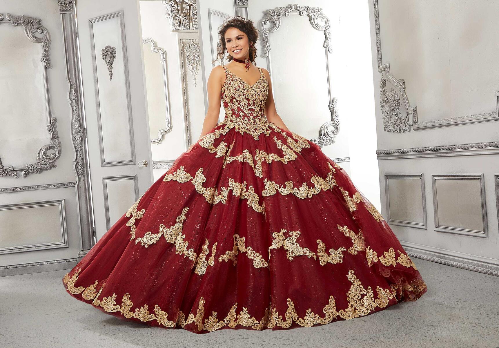 Vizcaya by Morilee Contrasting Lace Quince Dress 89324 - Image 6