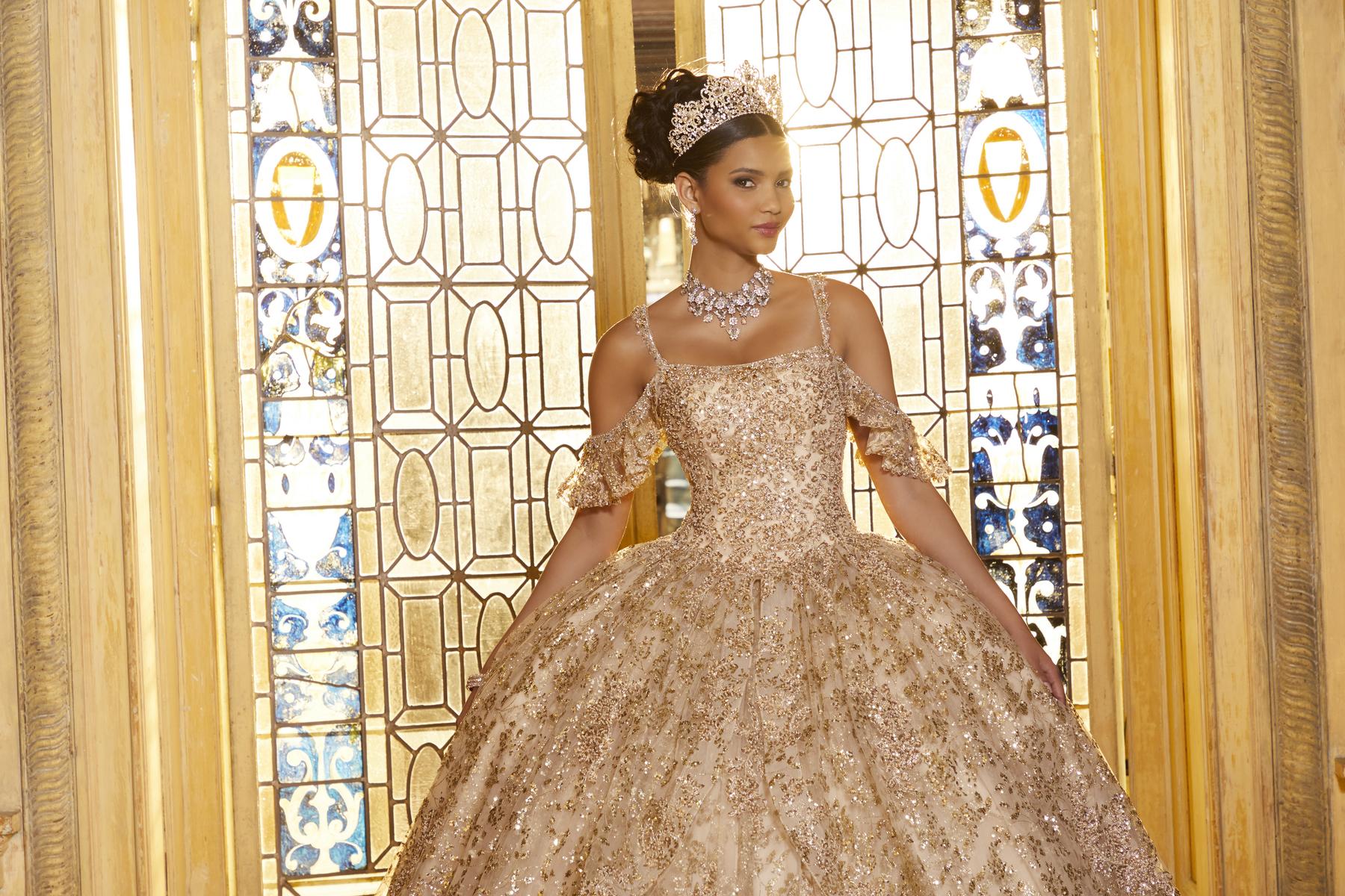 Vizcaya by Morilee Glitter Pattern Quince Dress 89346 - Image 3