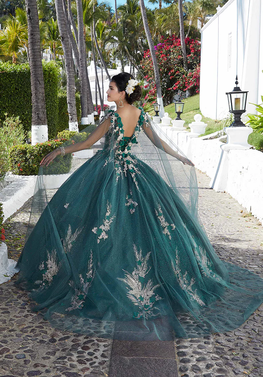 Vizcaya by Morilee Metallic Embroidered Quince Dress 89362 - Image 7
