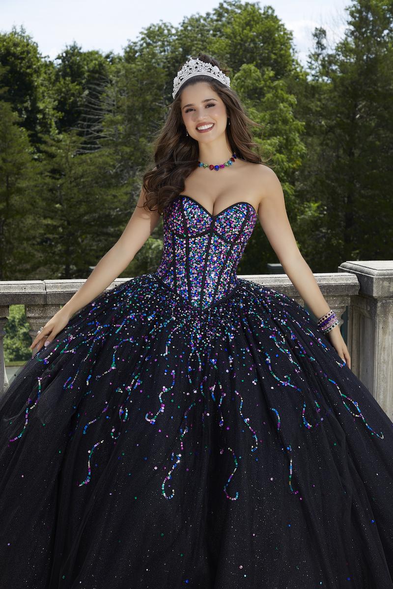 Vizcaya by Morilee Confetti Beaded Quince Dress 89413 - Image 3