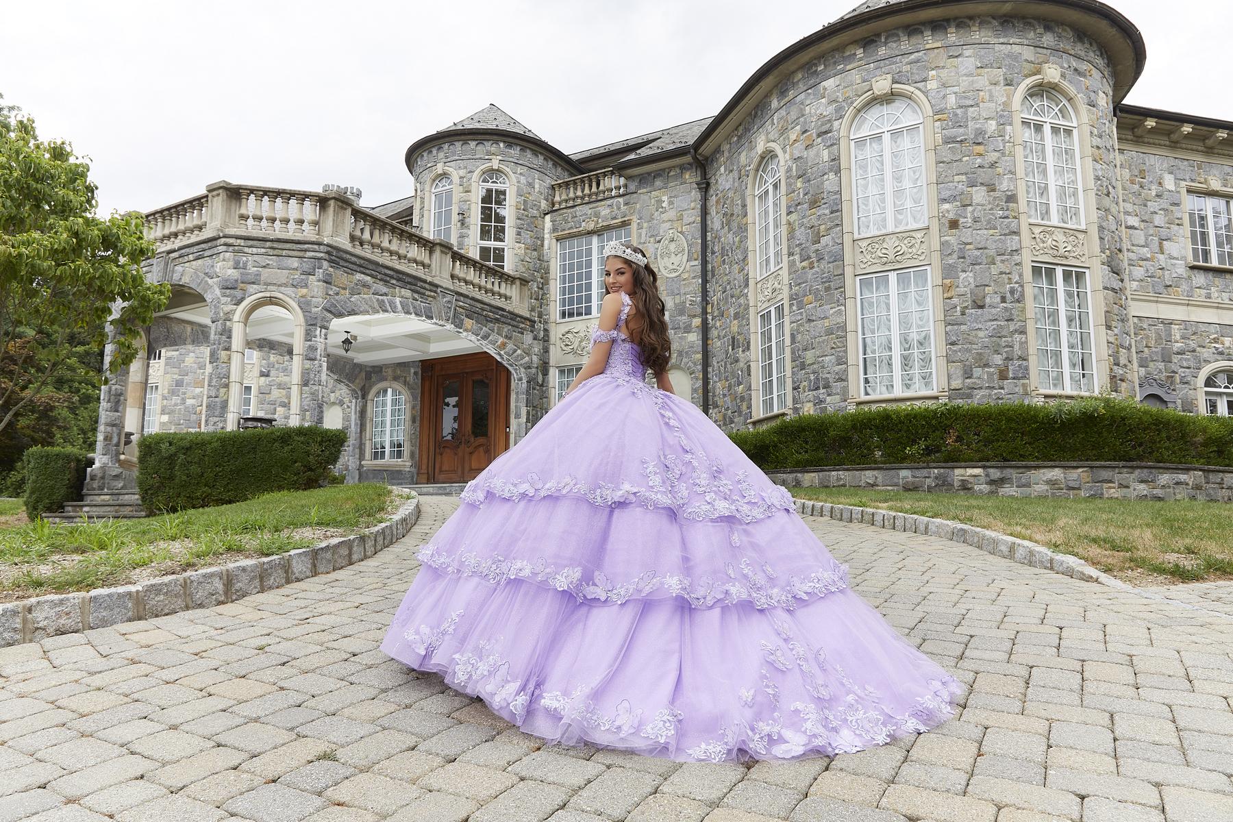 Vizcaya by Morilee Metallic Butterfly Quince Dress 89414 - Image 3
