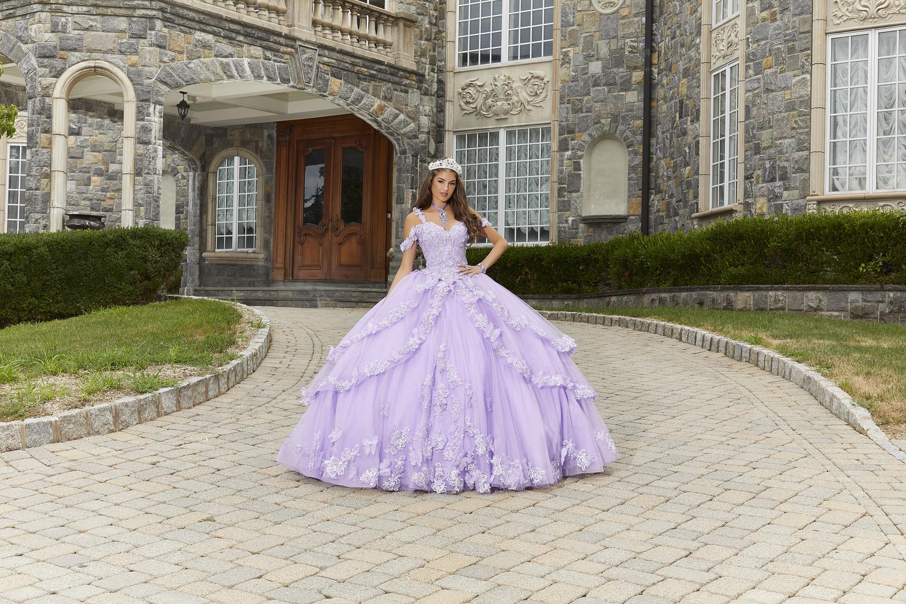 Vizcaya by Morilee Metallic Butterfly Quince Dress 89414 - Image 5