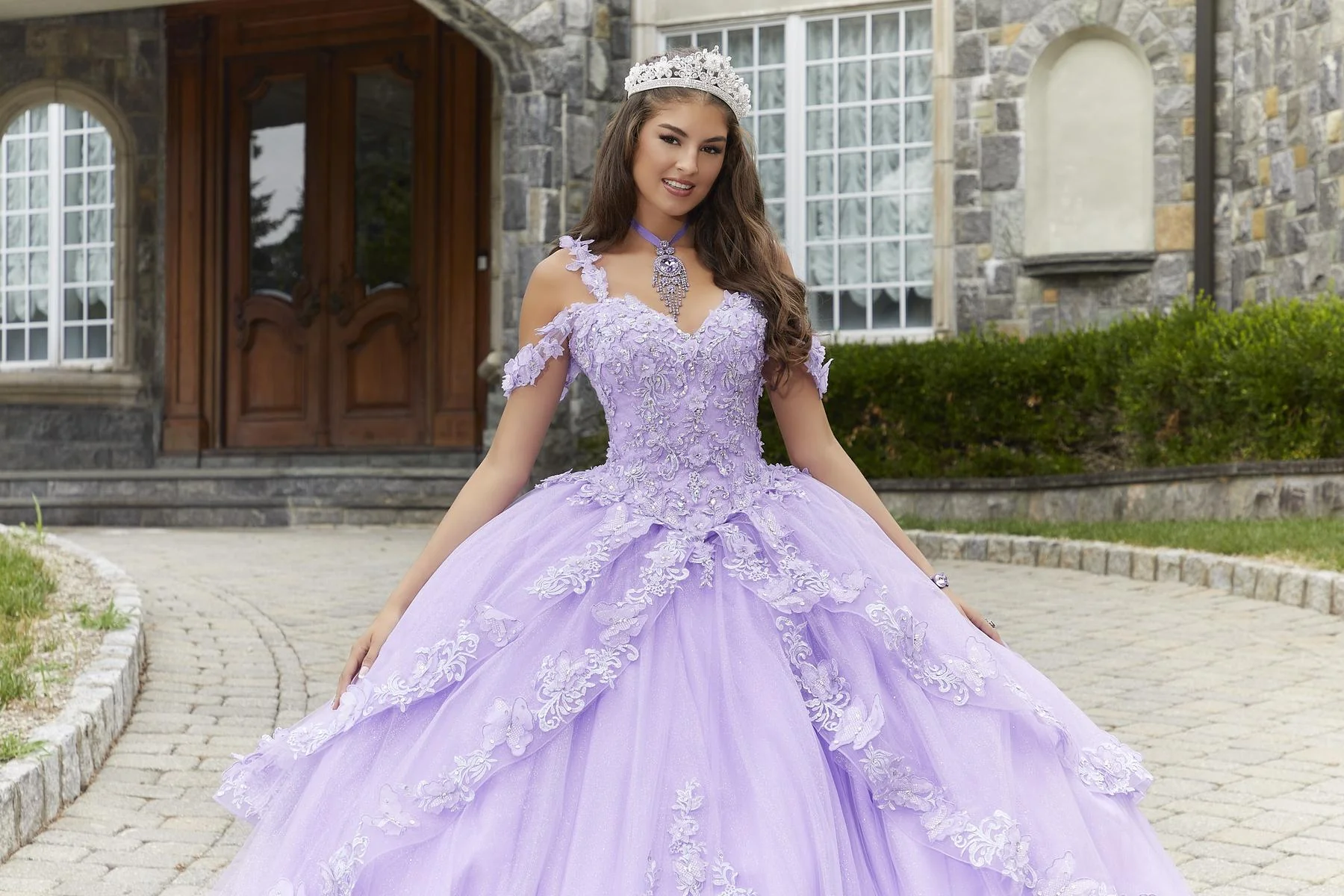 Vizcaya by Morilee Metallic Butterfly Quince Dress 89414 - Image 7
