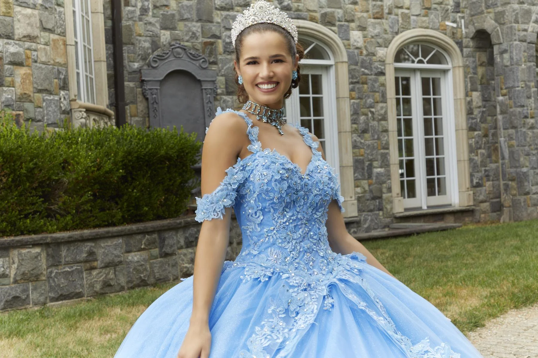 Vizcaya by Morilee Metallic Butterfly Quince Dress 89414 - Image 9