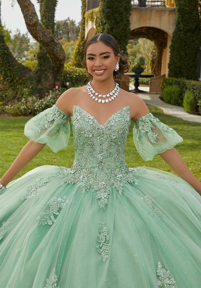 Vizcaya by Morilee Detachable Collar Quince Dress 89434 - Image 5