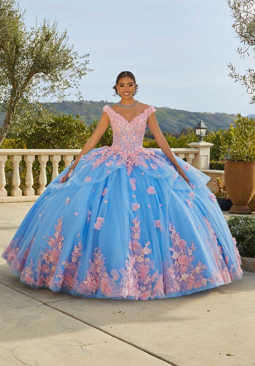 Vizcaya by Morilee Off Shoulder Lace Quince Dress 89437