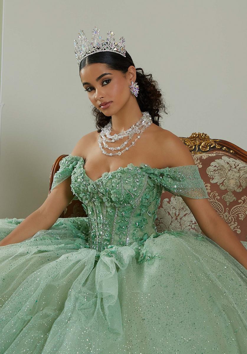 Vizcaya by Morilee Corset Sparkle Quince Dress 89483 - Image 7