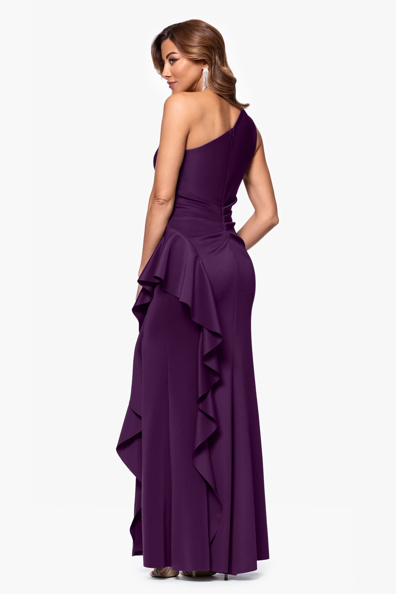 Xscape Evenings "Flo" One Shoulder Gown 6620X - Image 11