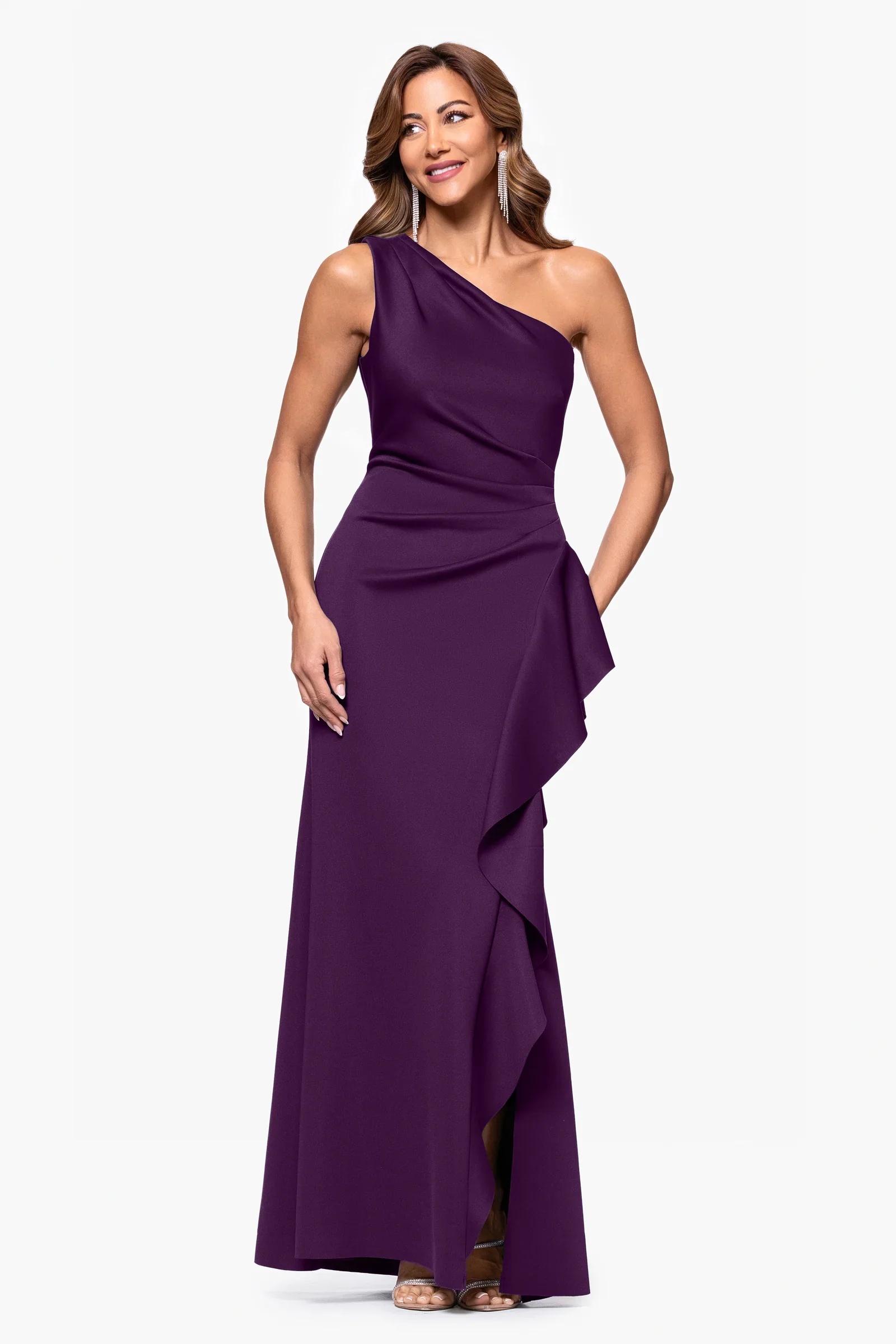 Xscape Evenings "Flo" One Shoulder Gown 6620X - Image 9