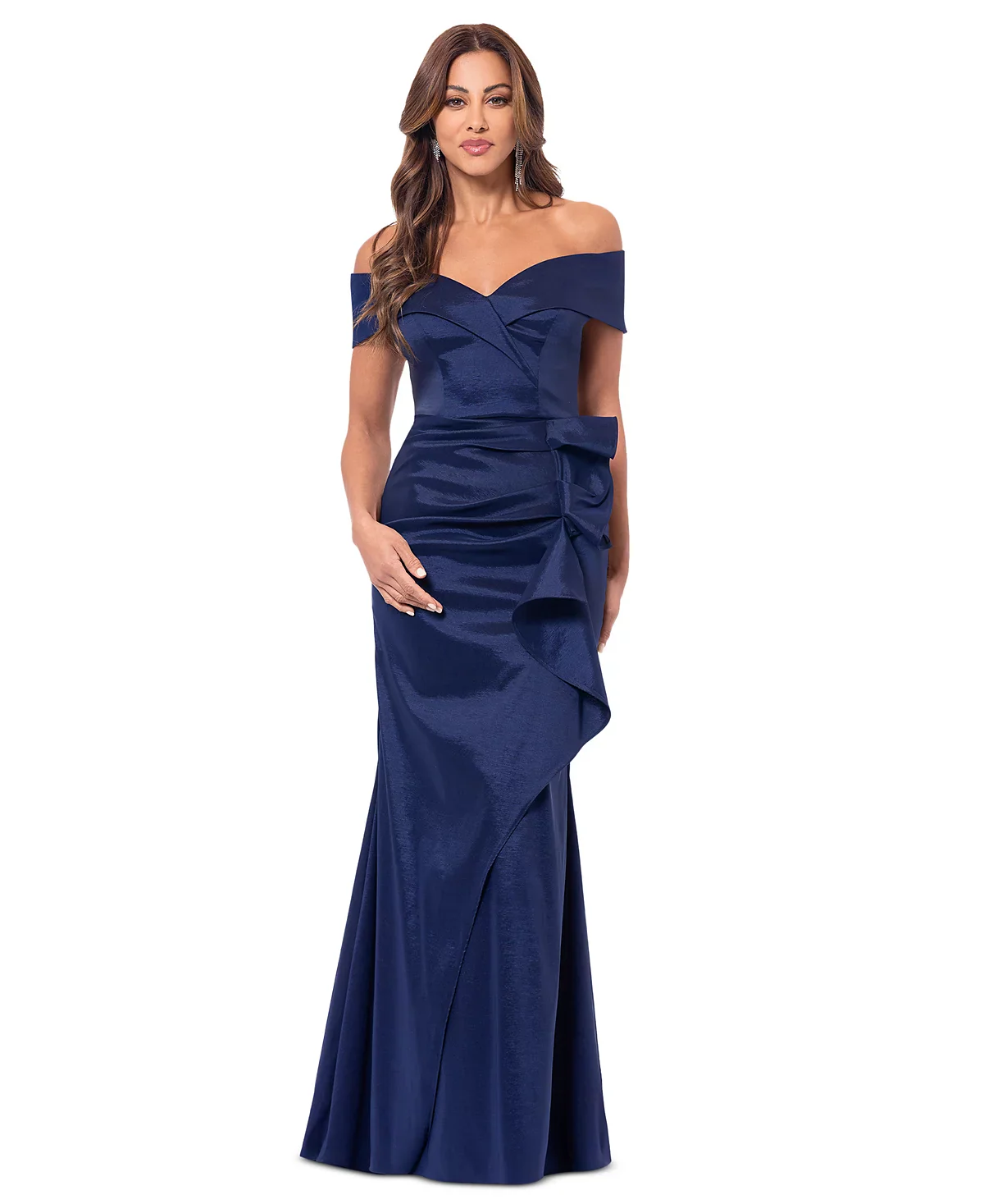 Xscape Evenings Off the Shoulder Taffeta Evening Gown 6416X - Image 5