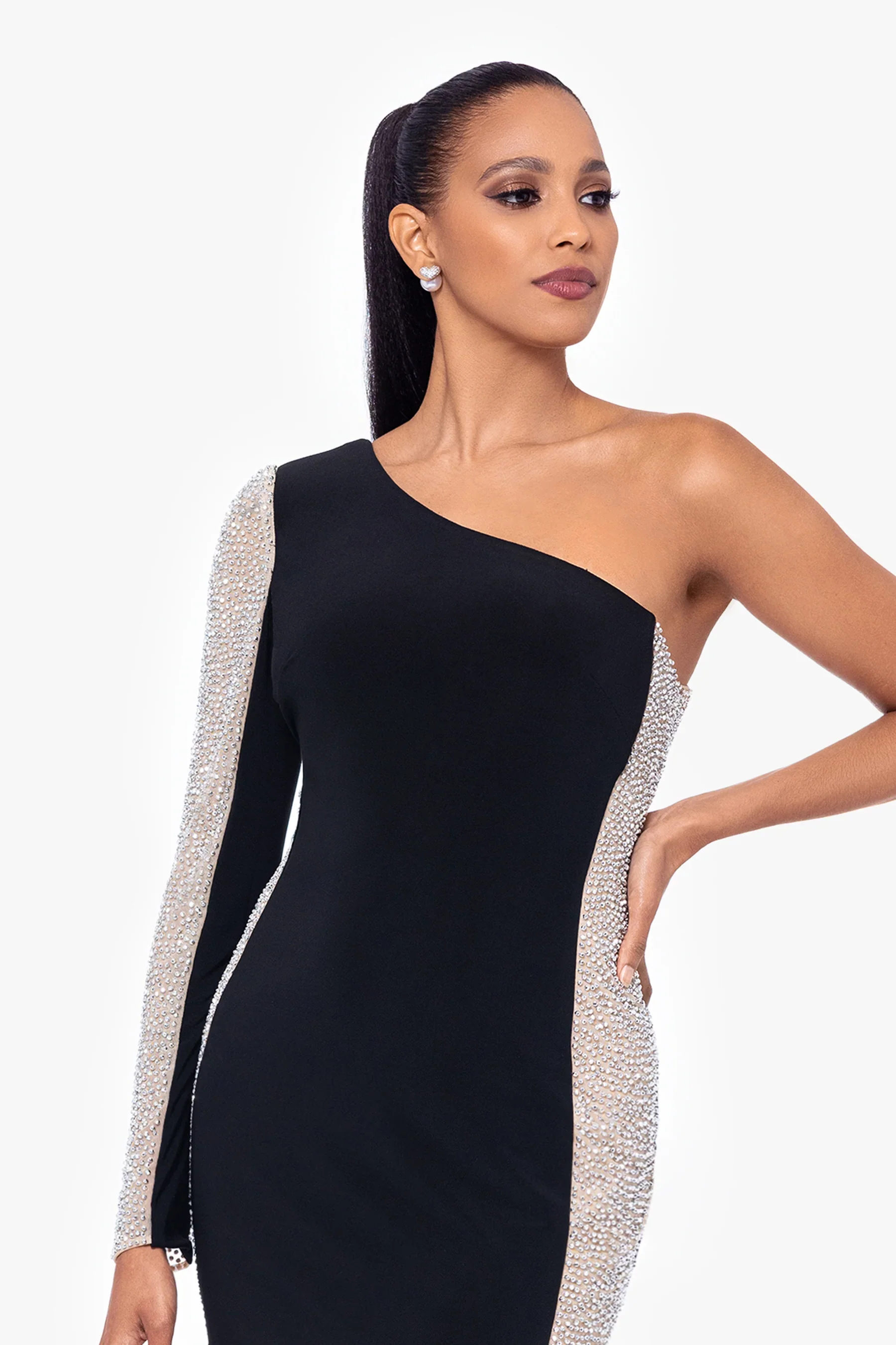 Xscape Evenings One Shoulder "Dorthey" Evening Gown 6554X - Image 4
