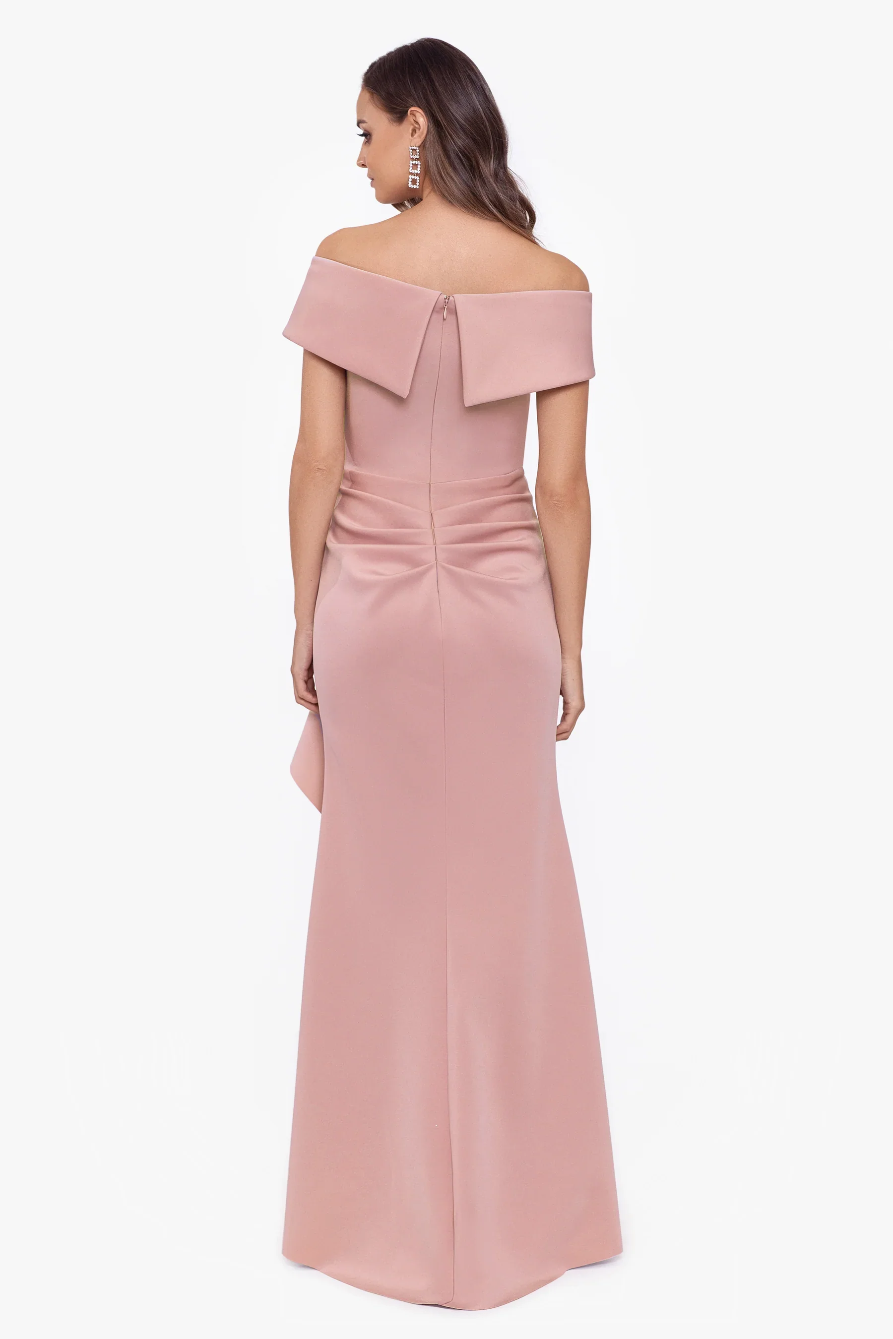 Xscape Evenings "Patti" Off the Shoulder Scuba Crepe Dress 4793X - Image 15
