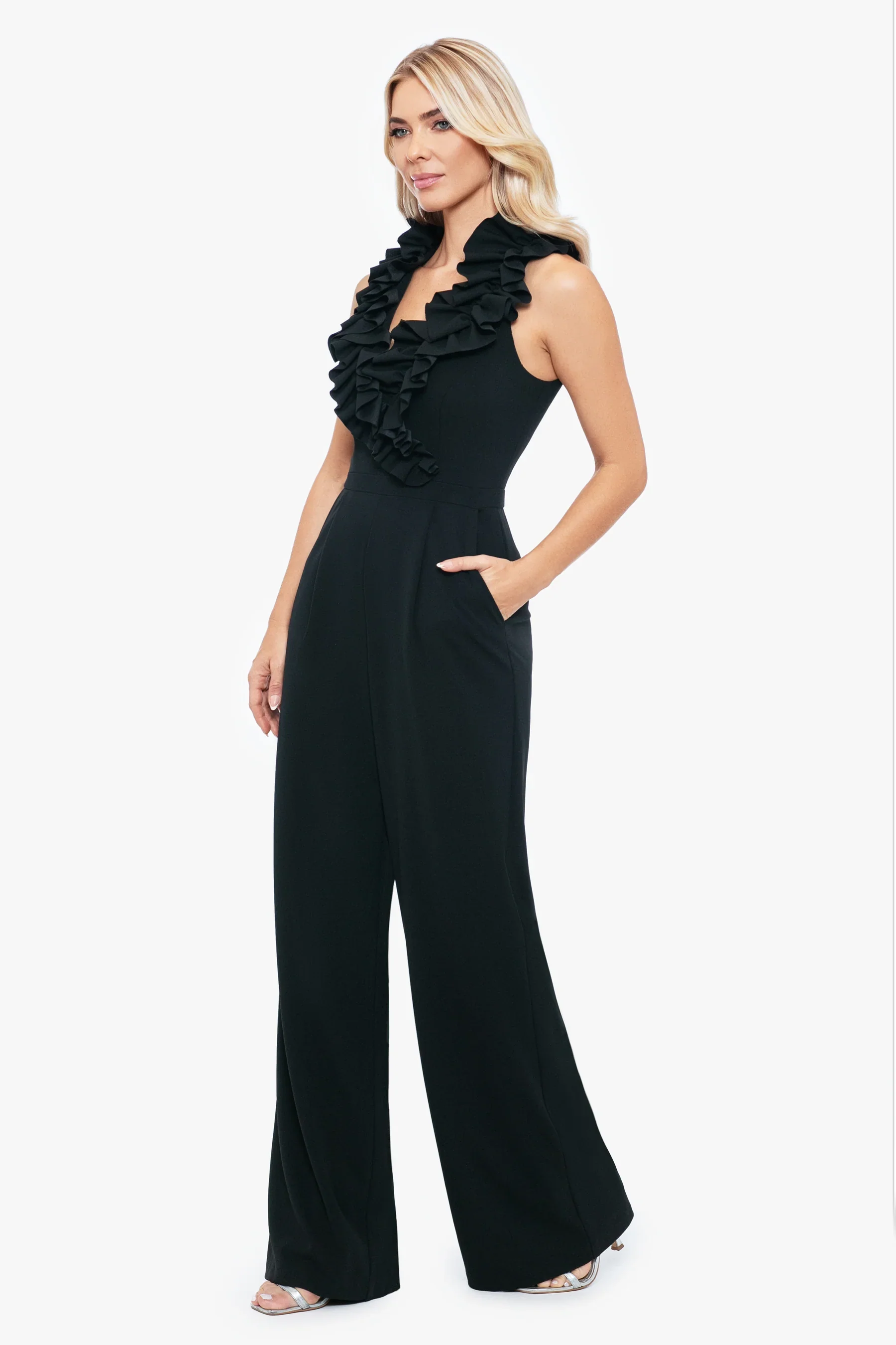 Xscape Evenings "Skyla" Ruffle Jumpsuit 5995X - Image 3